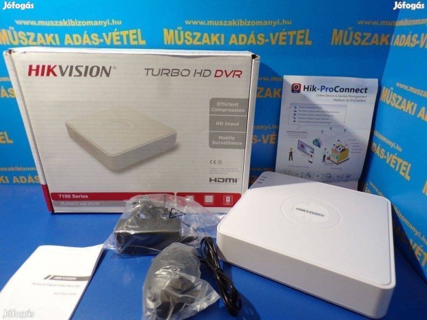 Új! Hikvision DS-7104Hqhi Videó rögzítő jótállással