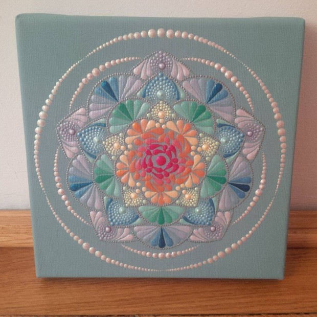 j! Indriya mandala kp kzzel festett 20x20cm