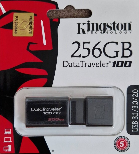 j! Kingston DT100 G3 pendrive 256 GB