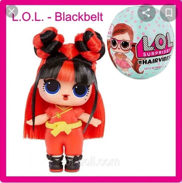 Új! Lol Hairvibes Blackbelt baba eladó