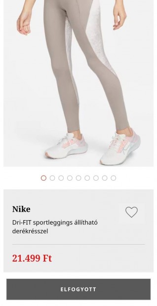 j! Nike Dri-Fit leggings brsonyos betoldssal (S)