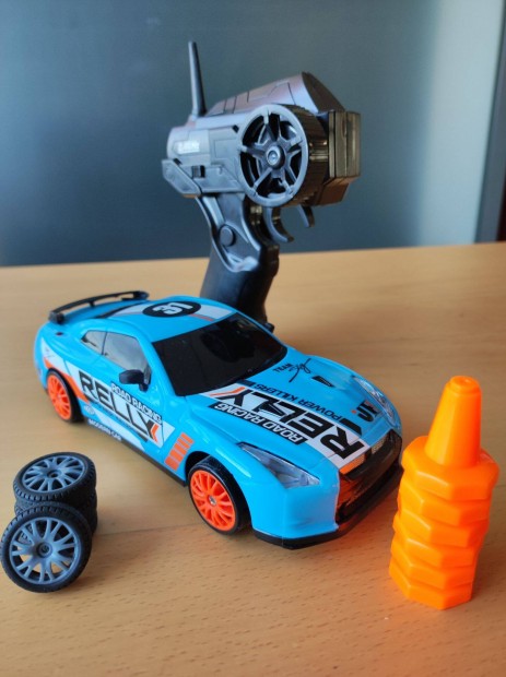 Új, Nissan GTR drift autó, teljesen menetkész, világoskék