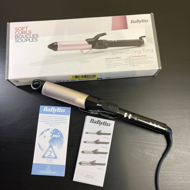 j, Olcsn! Babyliss 32mm curling tool hajstvas