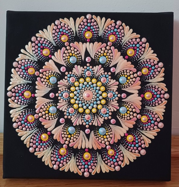 j! Peach fuzz mandala kp kzzel festett 20x20cm