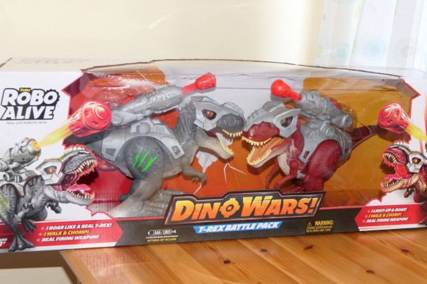 j! Robo Alive Dino Wars T-REX Fnyek + Hangok dn jtk