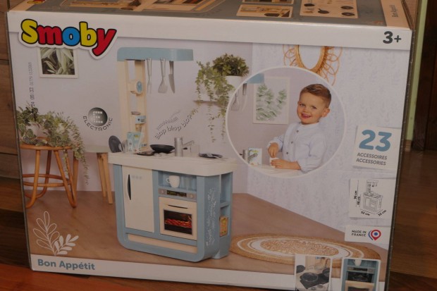 Új! Smoby Bon Appetit játékkonyha 23 kiegészítő
