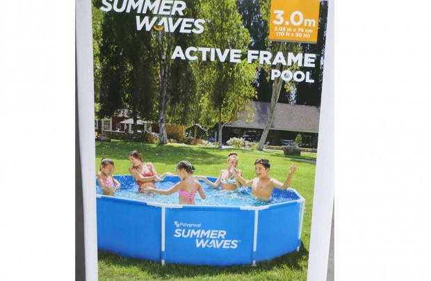 Új! Summer 305x76cm fémvázas medence vízforgatóval