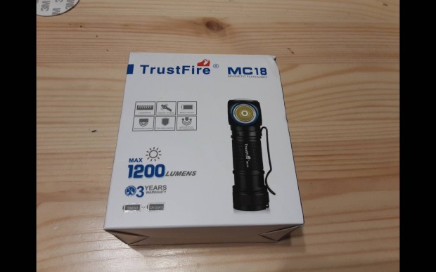 Új! Trustfire MC18 XP-L 1200 lumen Magnetic charge Led fejlámpa