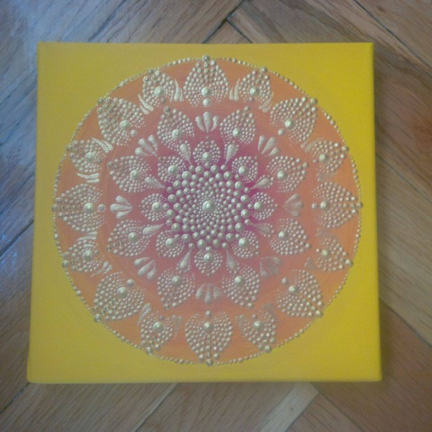 j! Tzarany mandala kp kzzel festett 20x20cm