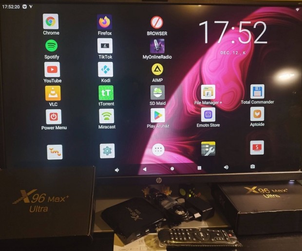 Új! X96 Max+ Ultra Amlogic S905X4 64GB Android 11 TV okosító box