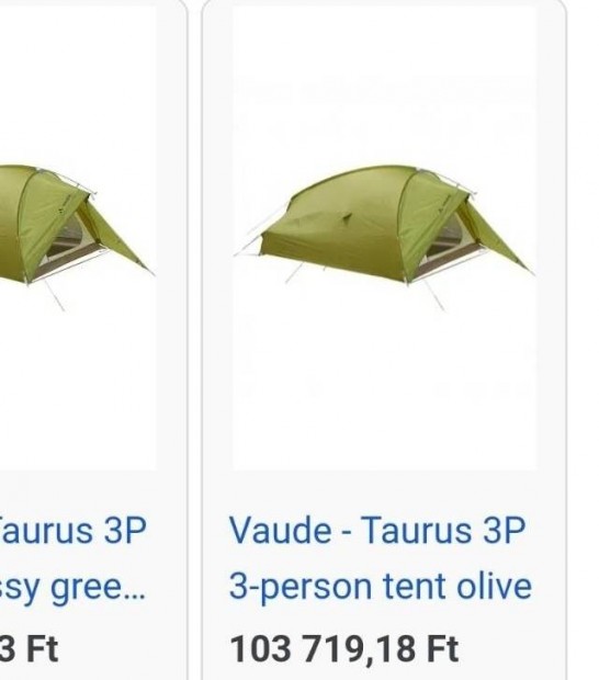 Új !!Vaude Taurus 3 személyes sátor 