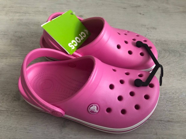 j,, cmks Crocs Pink Crocband Clog papucs - J2, 33-34