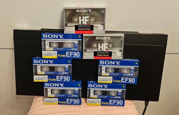 Új , gyűjtői 7 darabos Sony audió magnó deck kazetta ( Made in Japan)