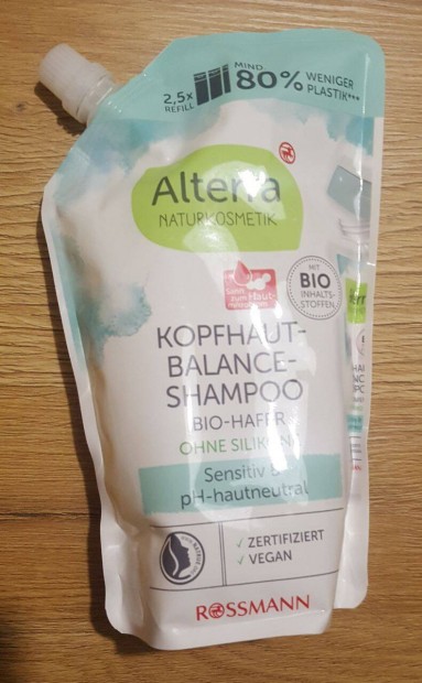 Új, bontatlan Alterra Natur sampon utánt. - 500 ml bio jojoba mandula