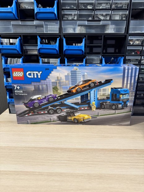 Új, bontatlan Lego City 60408 Autószállító kamion sportautókkal