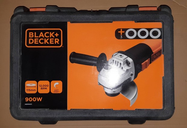 j, bontatlan! Black & Decker sarokcsiszol, kofferben 900w 115mm