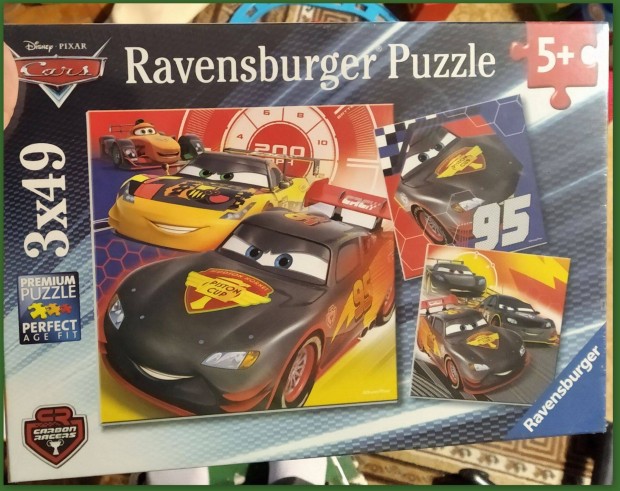 Új, bontatlan cars verdák puzzle, 3 puzzel van benne, 3x49