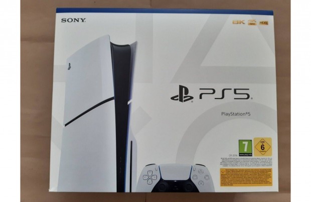 j, bontatlan dobozos PS5 Slim lemezes 1TB-os gp 2v Sony garancival