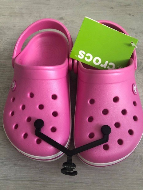 j, cmks Crocs Pink Crocband Clog papucs - J2, EU 33-34 mret