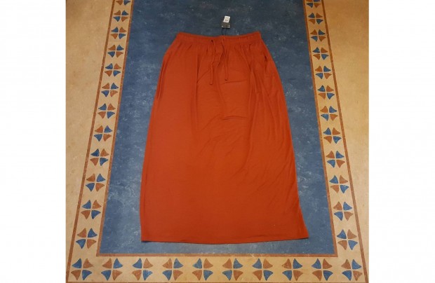 Új -címkés- Primark terrakotta elasztikus viszkóz maxi szoknya 44 / 46