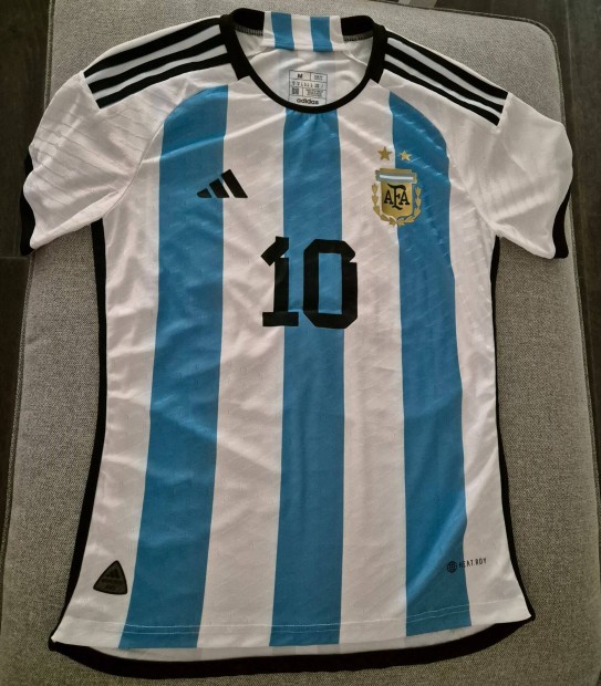 j, eredeti adidas Messi argentin mez, ni, slim fit, M-es mret