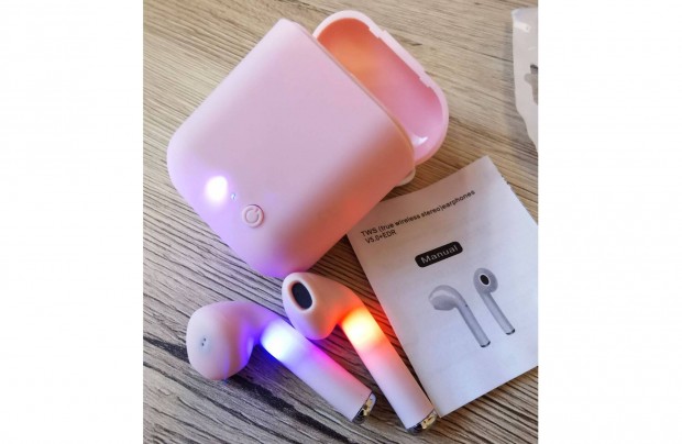 j, i12 Matt pink Bluetooth vezetk nlkli flhallgat