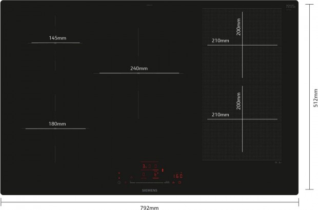 j, indukcis fzlap, IQ700, 80cm szles, Siemens