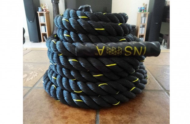 Új, profi edző kötél, edzőkötél, crossfit kötél, battle rope 12 méter