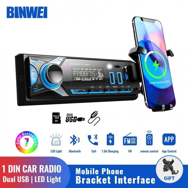 Új állapotú Binwei BD-9911BT autós fejegység eladó