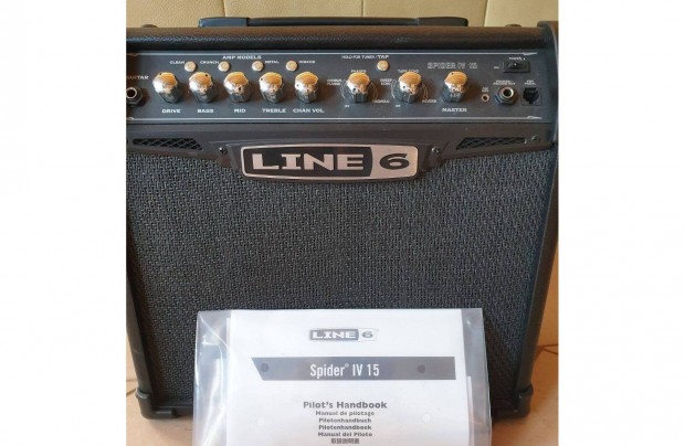 Új állapotú Line6 Spider IV 15 gitárkombó effektekkel