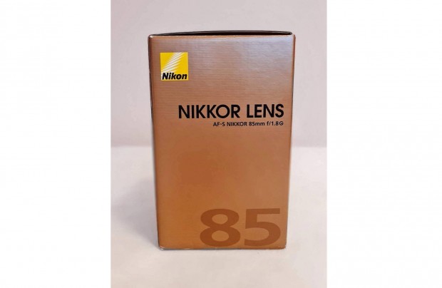 Új állapotú Nikon Nikkor 85 mm f1.8 G AF-S objektív fóliás dobozos