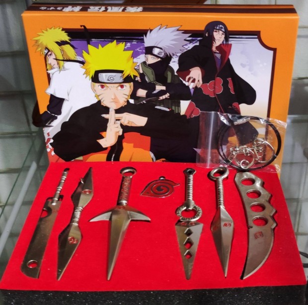 j anime Naruto kunai szett nyaklnc s kulcstart