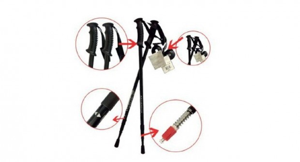 j antishock trekking alumnium teleszkpos trabot nordic walking bot