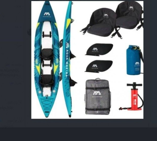 Új aqua marina steam 412 kajak kenu szett