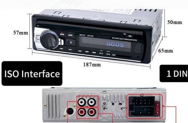 Új autós magnó mp3 bluetooth