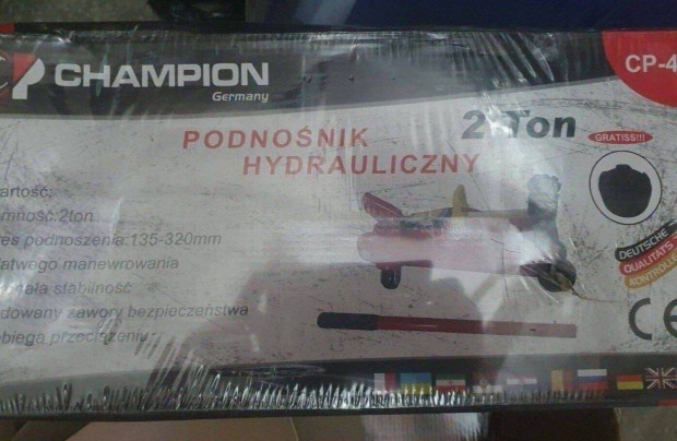 Új bontatlan Hidraulikus emelő, 2T, 135-320 mm, Champion CP-480