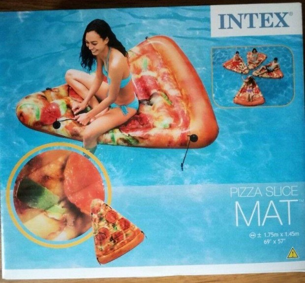 j bontatlan Intex pizza matrac 175x145 felfjhat strand gumi matrac