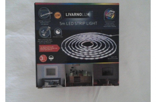 j bontatlan Livarnolux 5m led strip vilgtszalag