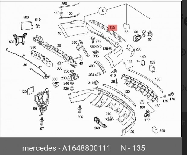 j bontatlan Mercedes Benz ML W164 krm csomagtr vd sn