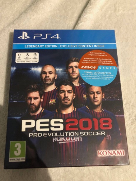 j bontatlan PES 2018 Legendary Edition Ps4 Playstation 4 jtk