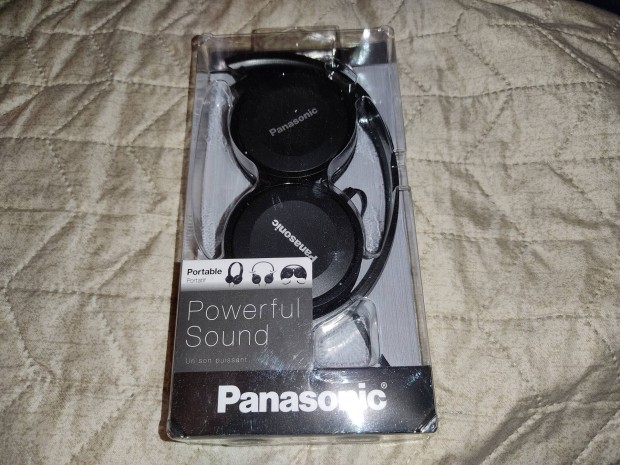 Új,bontatlan Panasonic Fejhallgató fekete színben