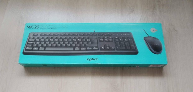 Új bontatlan minőségi Logitech MK120 vezetékes billentűzet + egér USB
