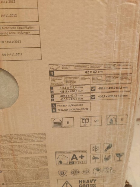 Új csúszásmentes fagyálló járólap nagyon sürgősen eladó.
