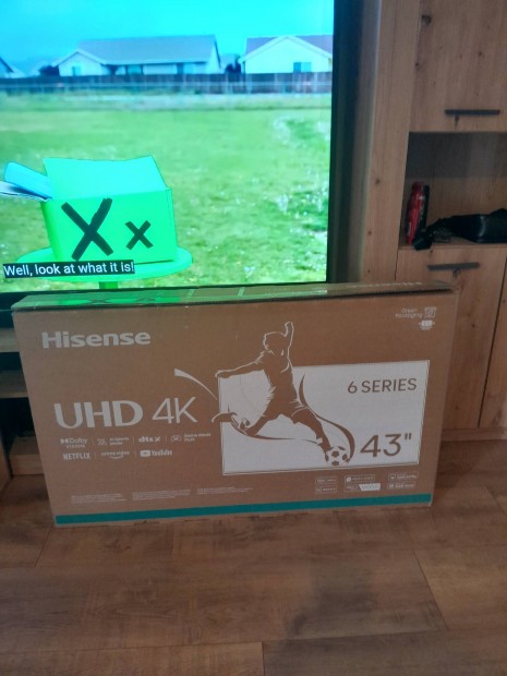 Új dobozos Hisense 108 cm-s 4k UHD Smart wifis led tv.