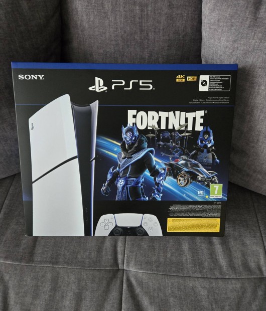 j dobozos PS5 Slim Digital Fortnite, 2 v gyri Sony garancival