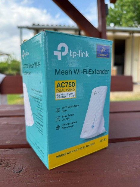 Új dobozos TP-Link RE190 Wi-Fi AC750 5GHz Wi-Fi Tartomány nyövelő