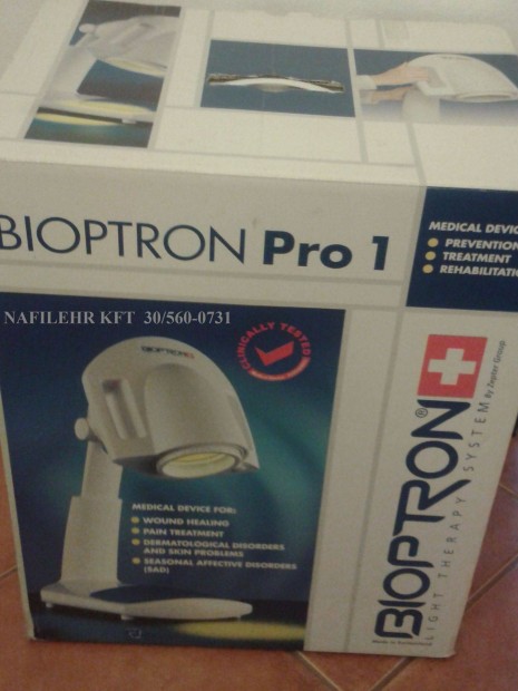 Új energiatakarékos Bioptron Pro1 lámpa 5 év garancia számla, színek