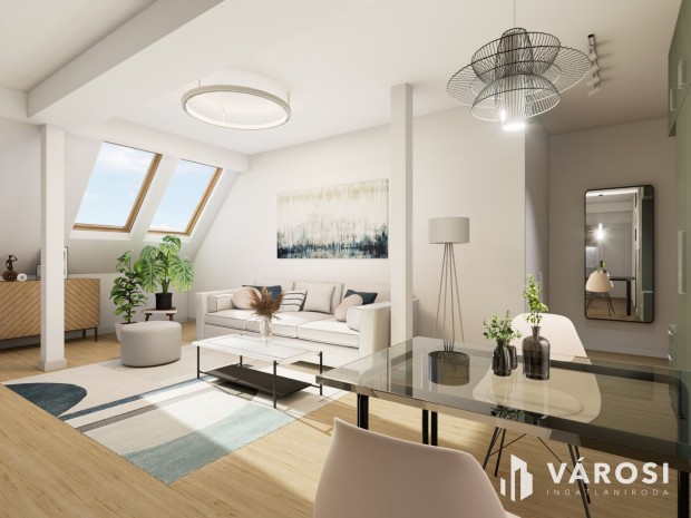 �j �p�t�s�, 102 m2-es, duplex lak�s, liftes h�zban elad�