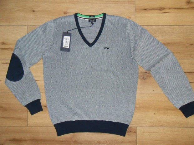 Új eredeti Armani Jeans ffi V-Nyakú Pulóver L-es