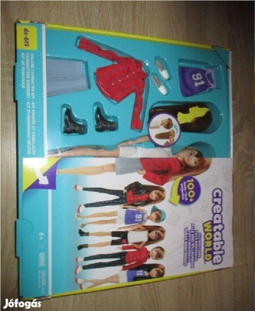 j eredeti Mattel Barbie tpus baba + sok ruha + parka - vrs